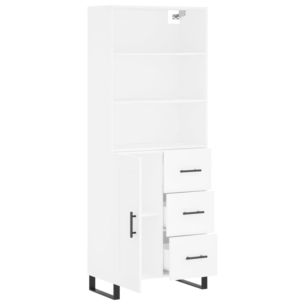 Armário alto 69,5x34x180 cm derivados de madeira branco
