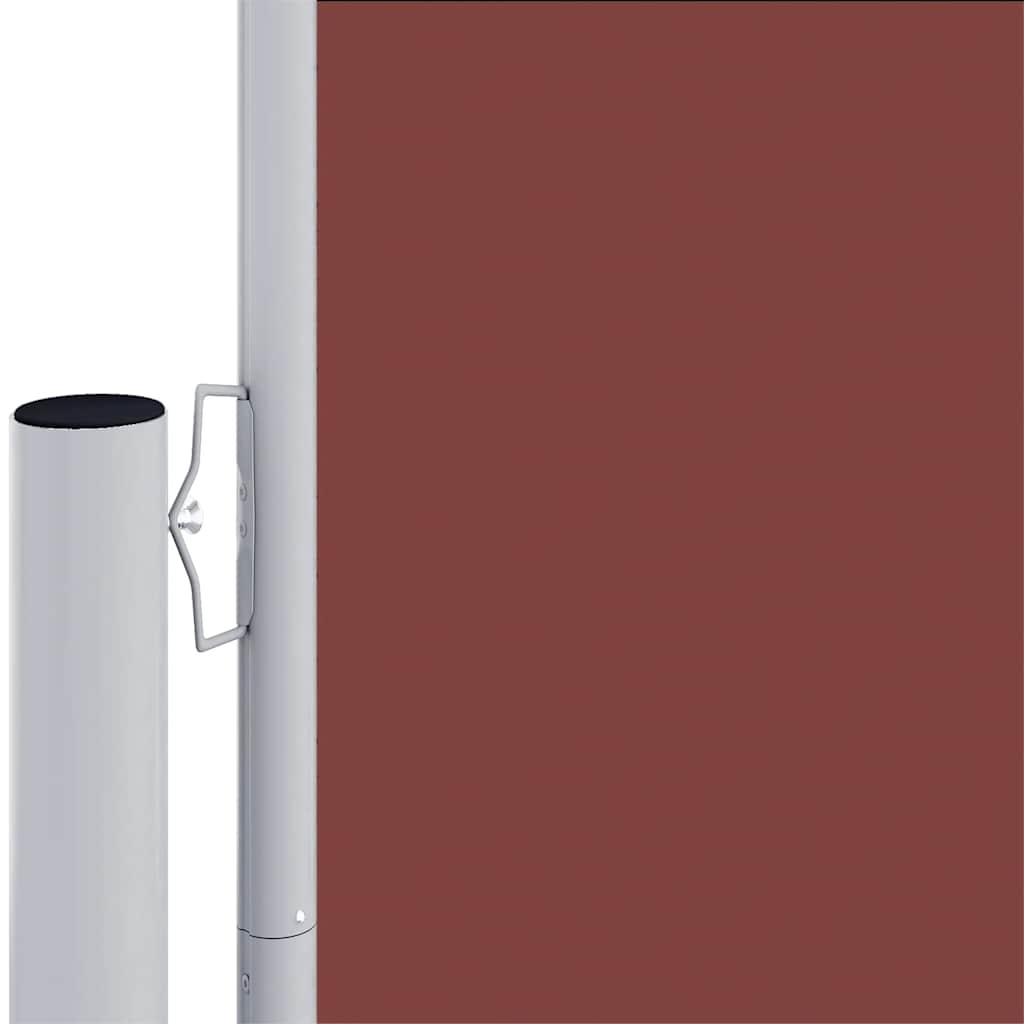 Toldo lateral retrátil 117x1200 cm castanho