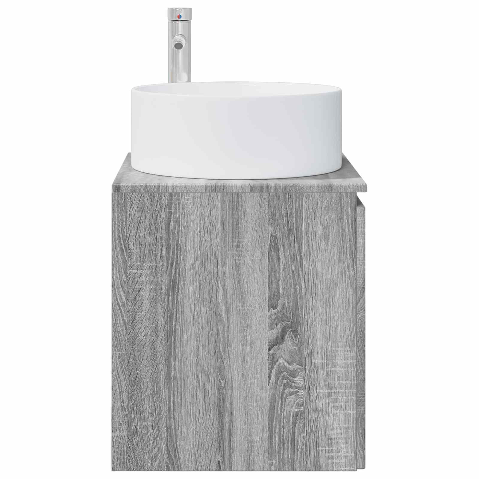 Vanidade de pia de parede sonoma cinzento 49,5 x 44,5 x 65,5 cm