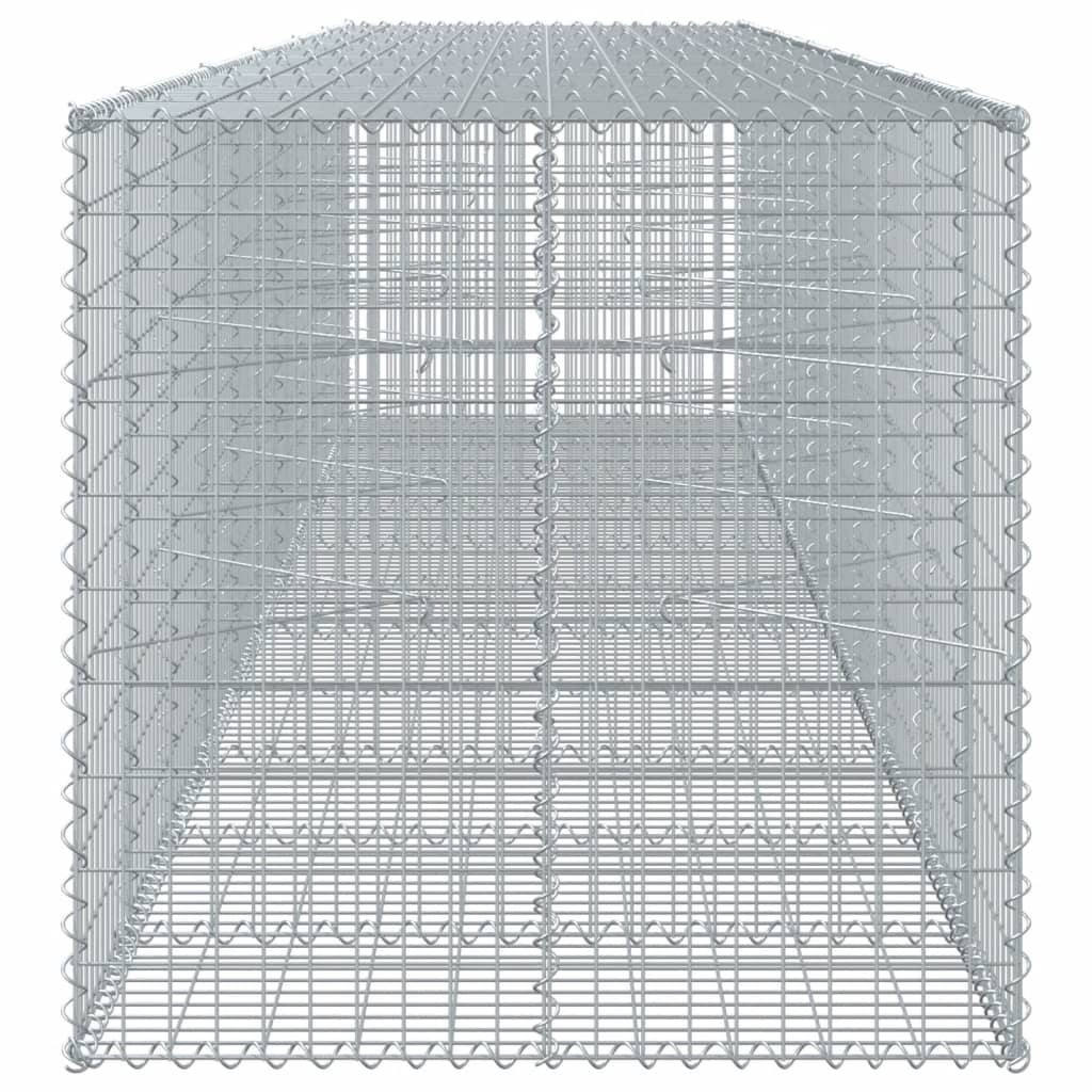 Cesto gabião com cobertura 550x100x100 cm ferro galvanizado