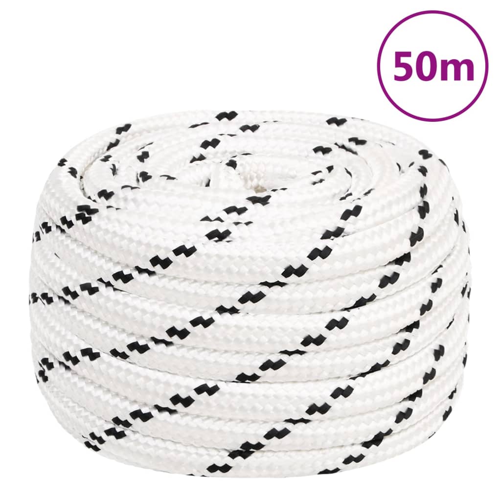 Corda de trabalho 18 mm 50 m poliéster branco