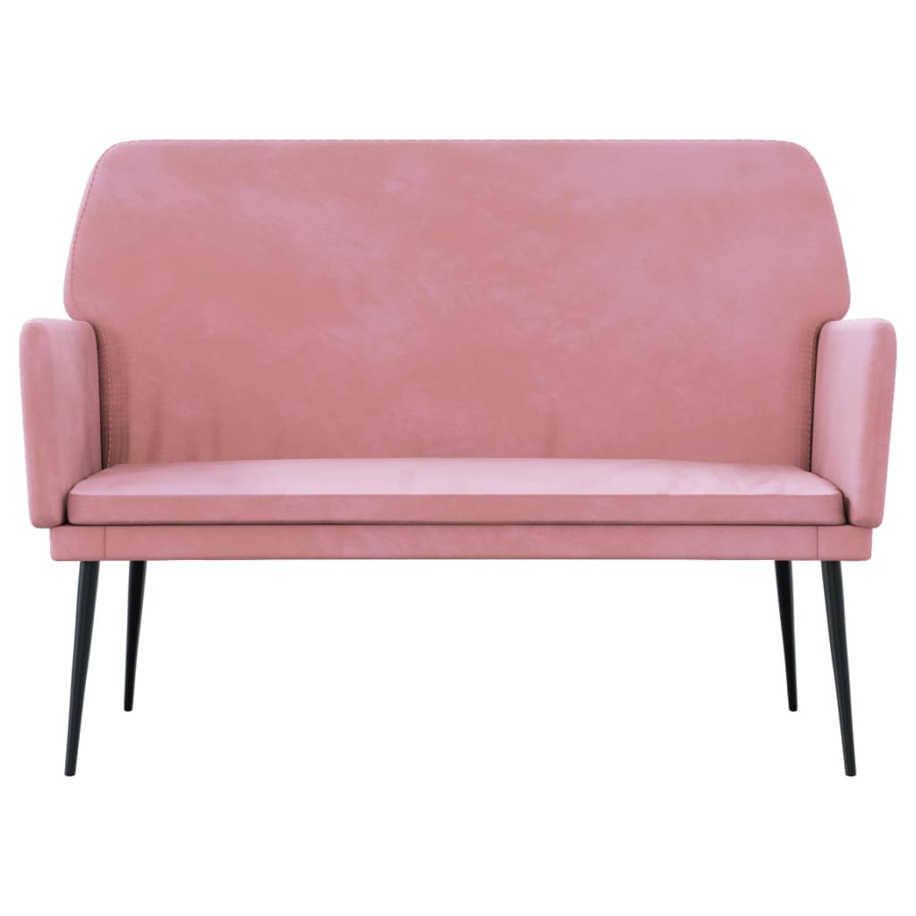 Banco 108x79x79 cm veludo rosa