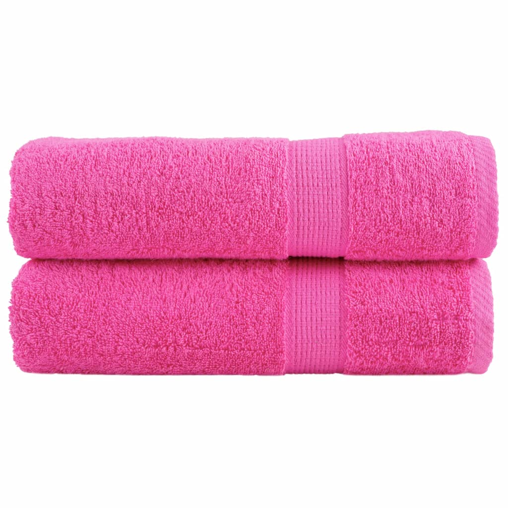 Toalhas de mãos premium solund 2pcs 50x100 cm 600 gsm rosa