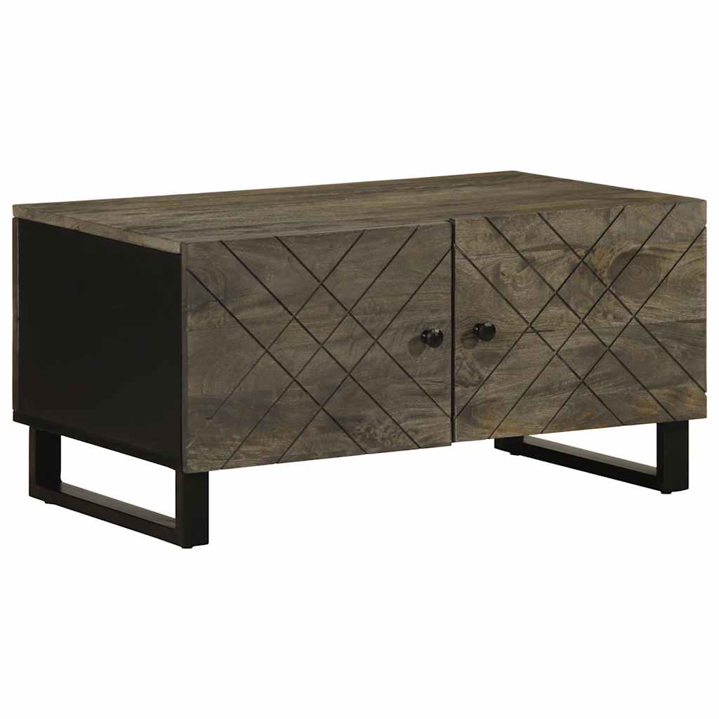Mesa de centro 80x50x40 cm madeira de mangueira maciça preto