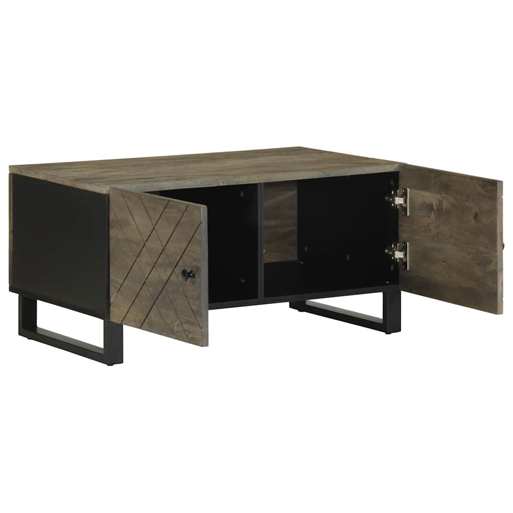 Mesa de centro 80x50x40 cm madeira de mangueira maciça preto