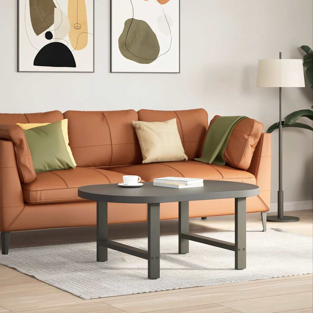 Pés para mesa de centro antracite 2 peças 70x(42-43) cm aço