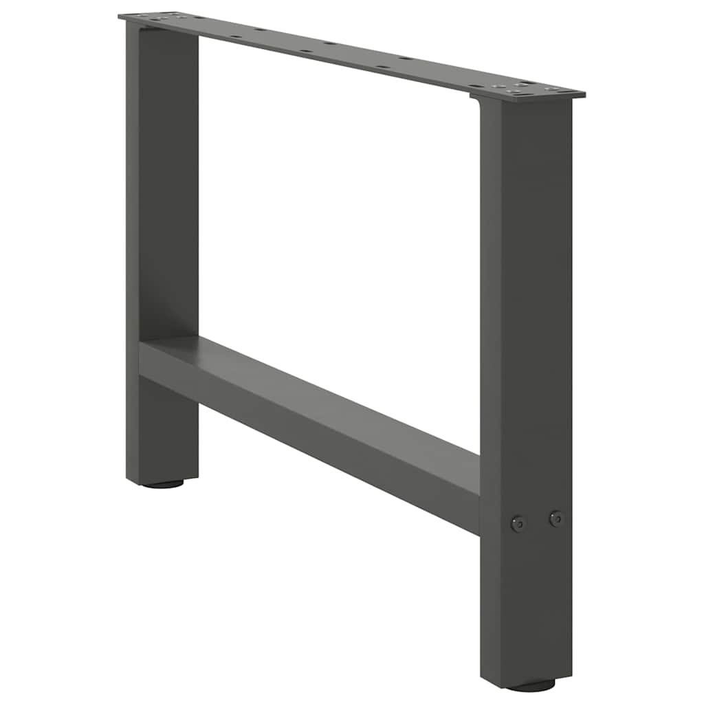Pés para mesa de centro antracite 2 peças 70x(42-43) cm aço
