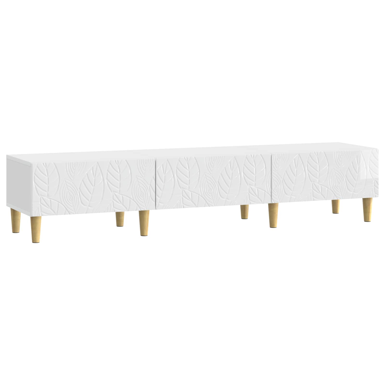 Gabinete para TV 147 x 34,5 x 30 cm branco brilhante