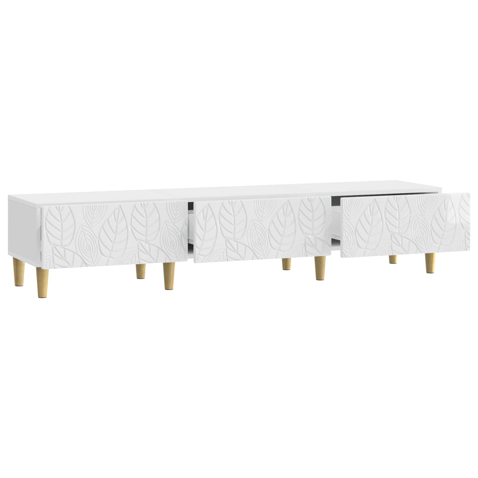 Gabinete para TV 147 x 34,5 x 30 cm branco brilhante