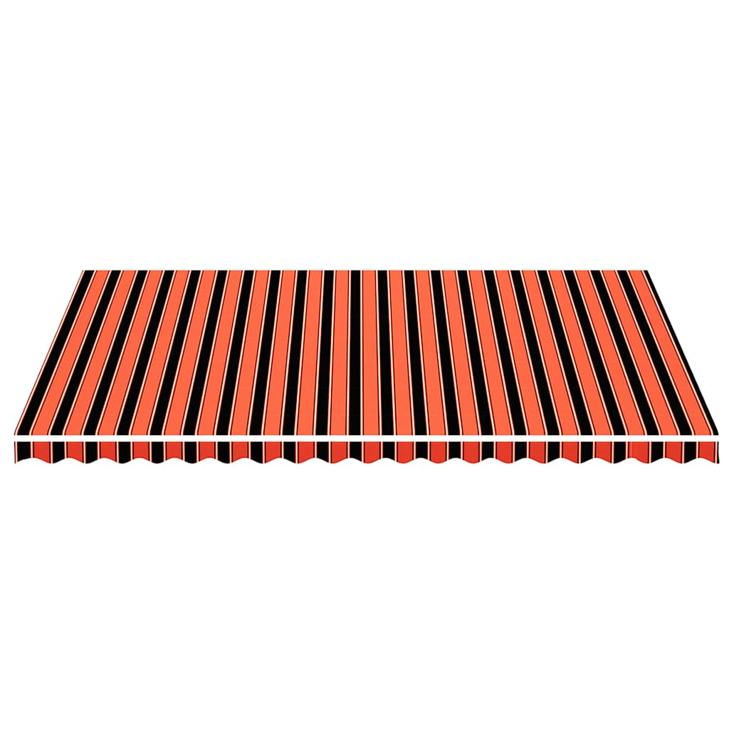Tecido de substituição para toldo laranja e castanho 500x350 cm poliéster