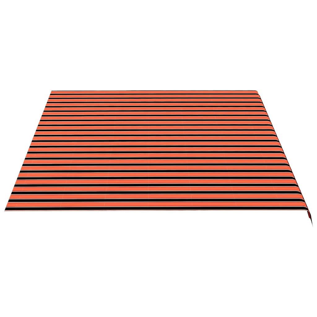 Tecido de substituição para toldo laranja e castanho 500x350 cm poliéster