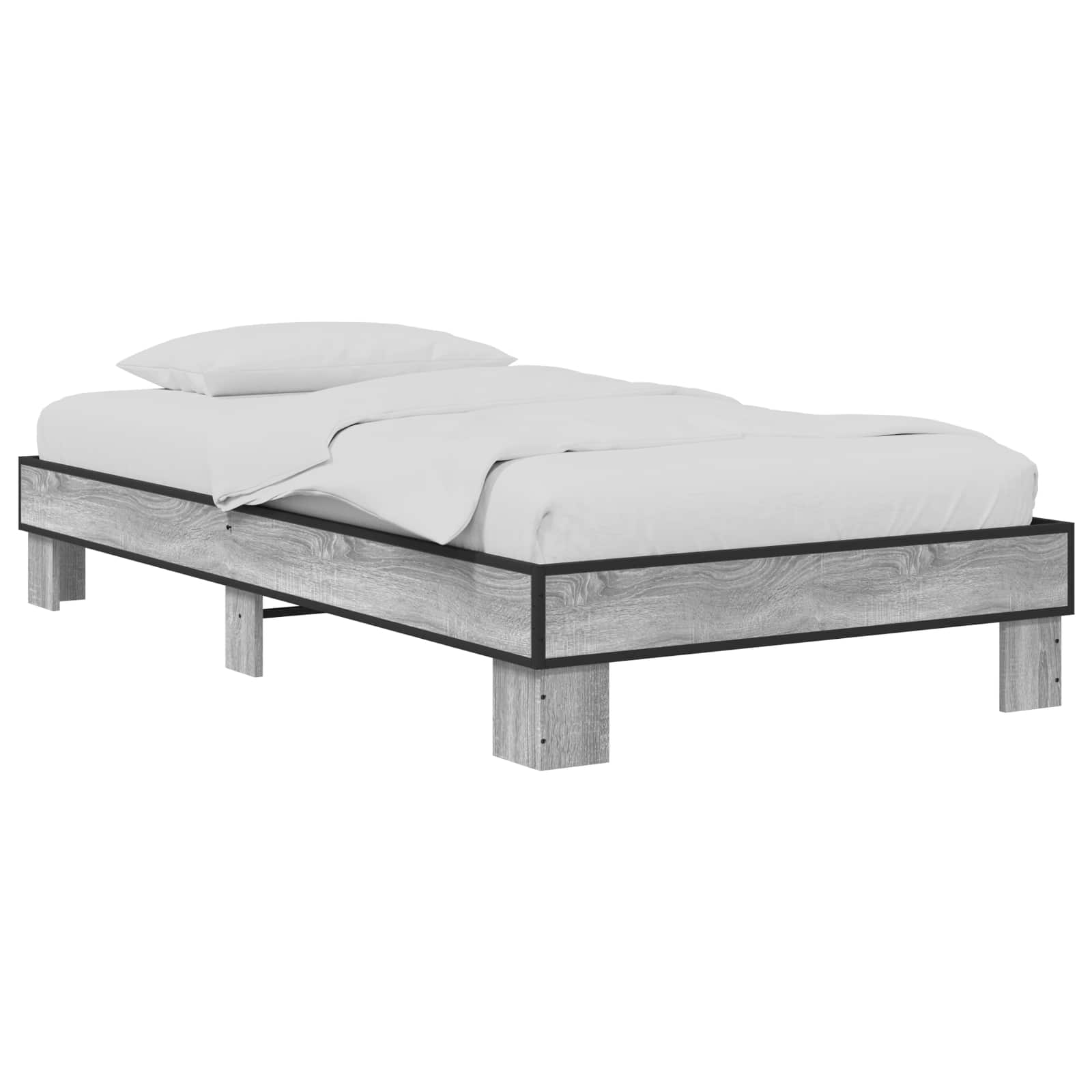 Estrutura da cama sonoma cinzento 80 x 200 cm