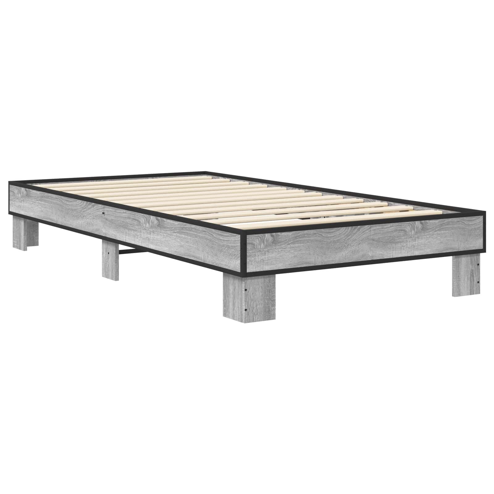 Estrutura da cama sonoma cinzento 80 x 200 cm