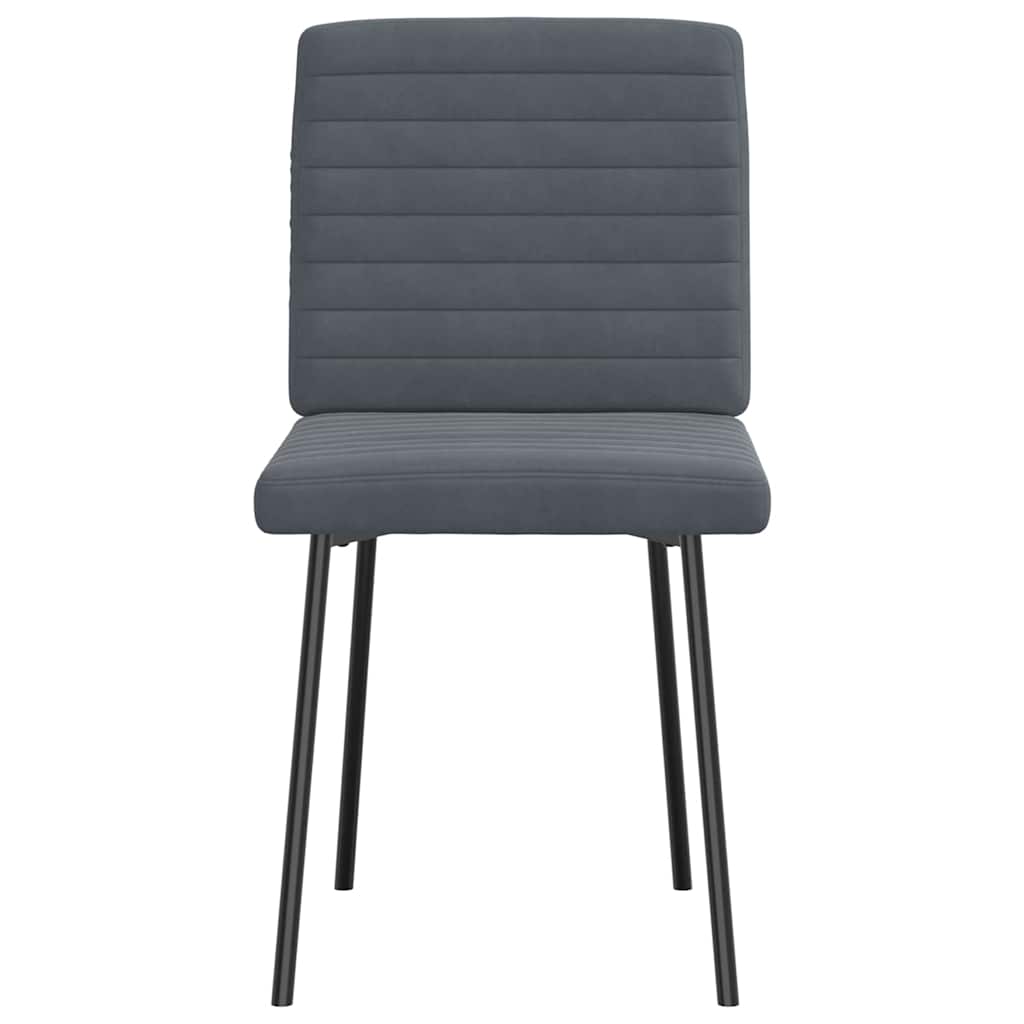 Cadeiras de jantar 4 pcs veludo cinzento-escuro