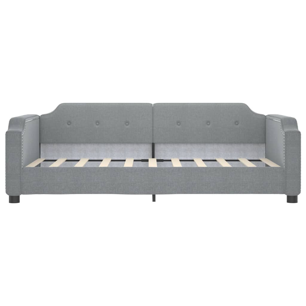 Sofá-cama 100x190 cm tecido cinzento-claro