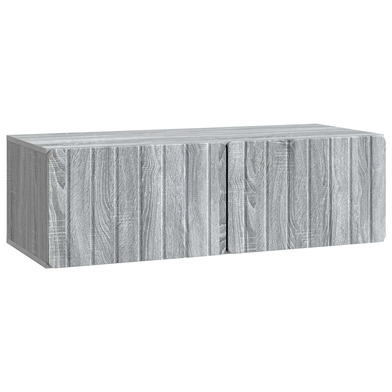 Gabinete de TV de parede 98 x 41 x 30 cm sonoma cinzento