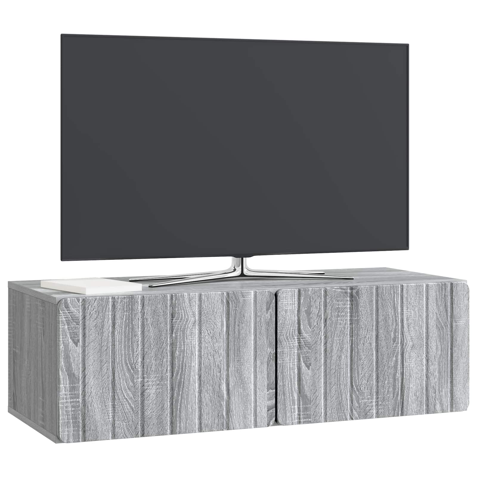 Gabinete de TV de parede 98 x 41 x 30 cm sonoma cinzento