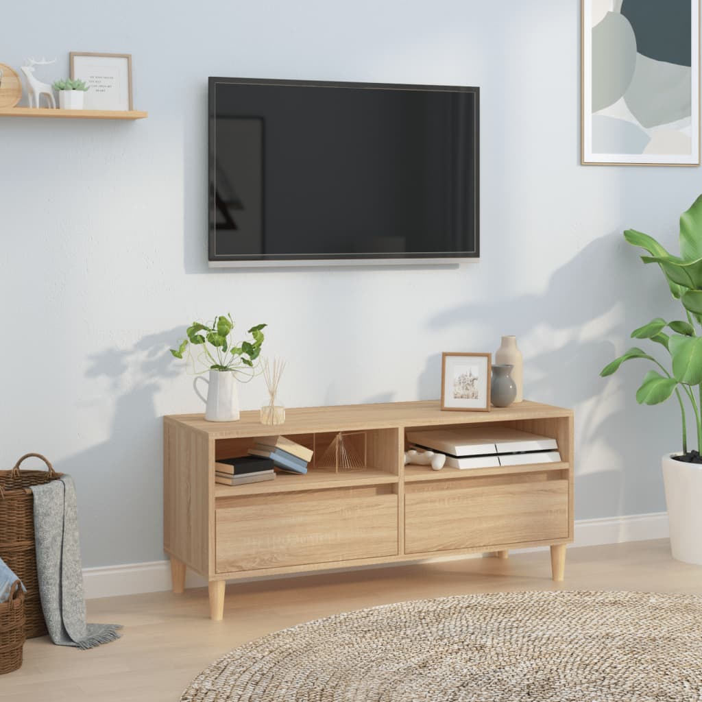 Móvel p/ TV 100x34,5x44,5 cm derivados madeira carvalho sonoma