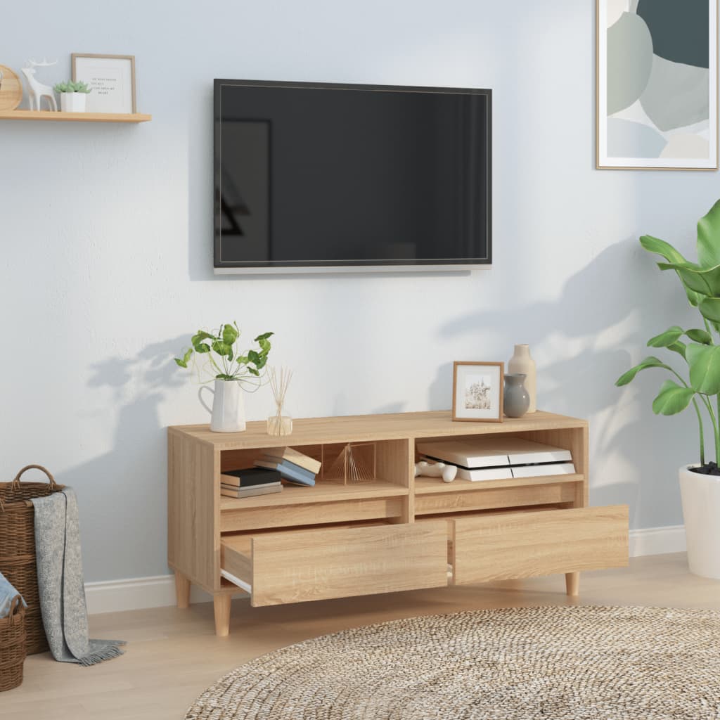 Móvel p/ TV 100x34,5x44,5 cm derivados madeira carvalho sonoma