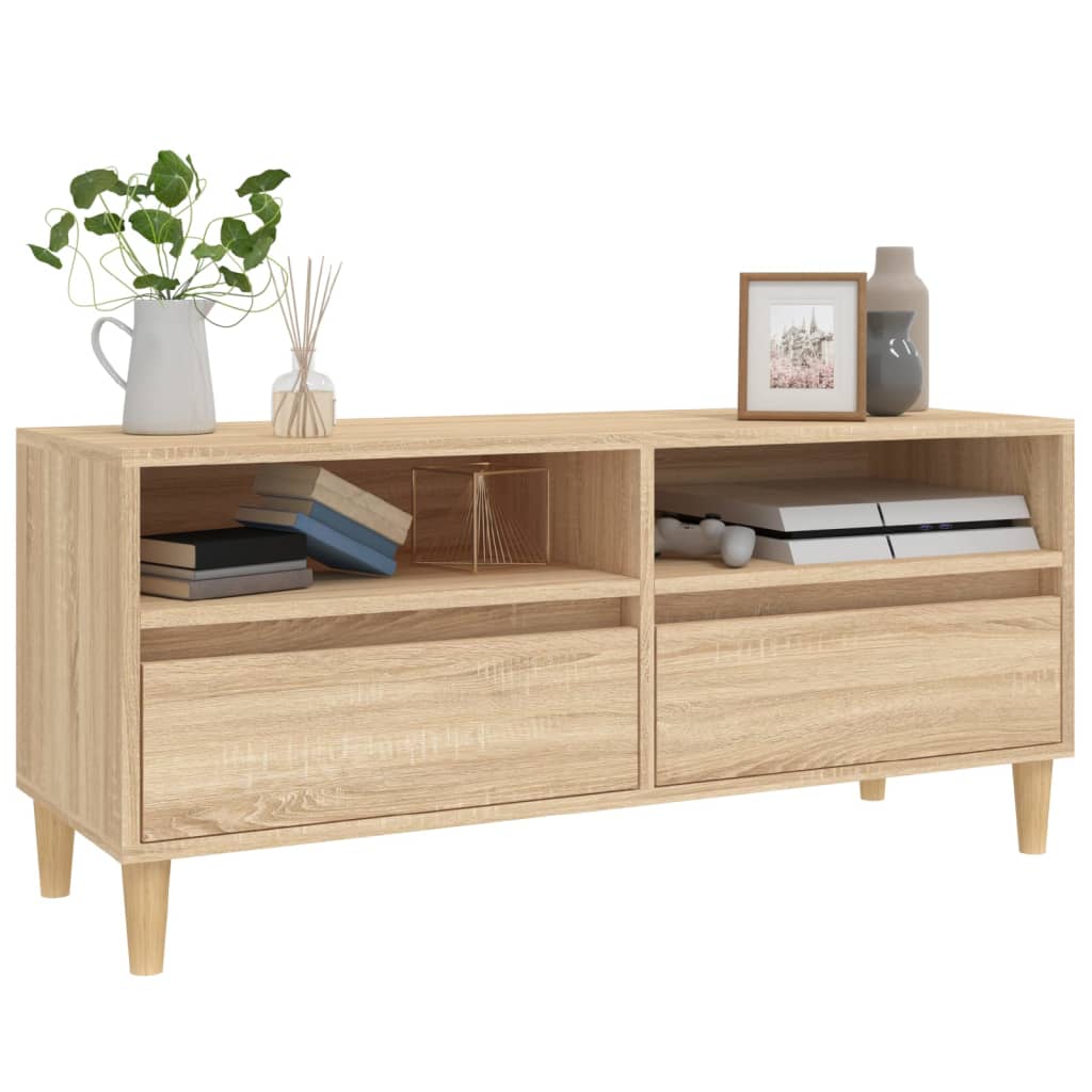 Móvel p/ TV 100x34,5x44,5 cm derivados madeira carvalho sonoma