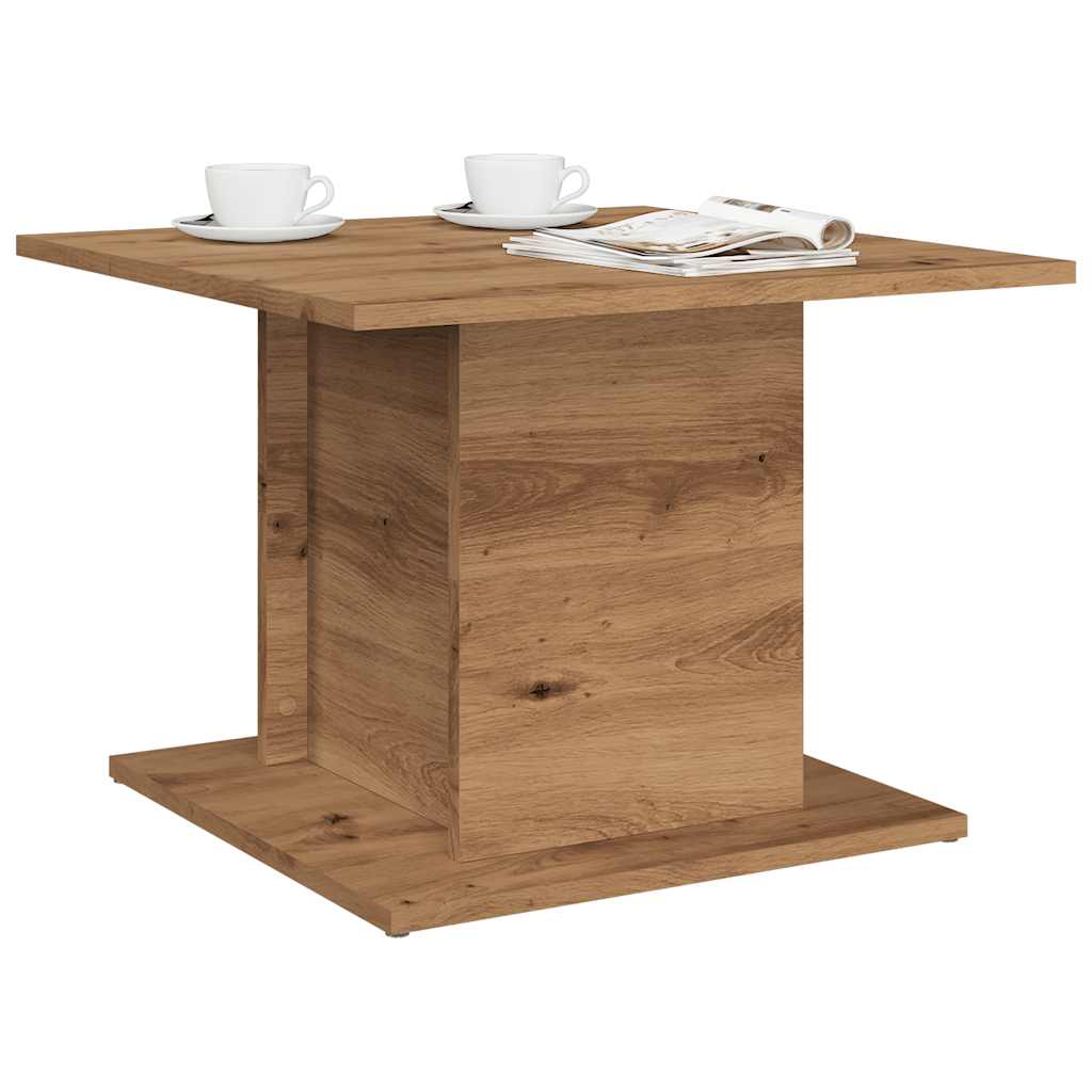 Mesa centro 55,5x55,5x40cm derivados madeira carvalho artisiano
