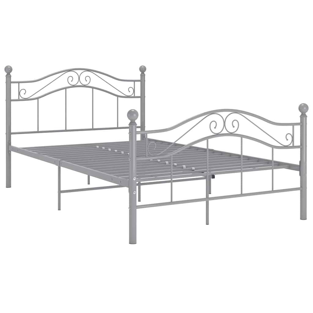 Estrutura de cama 120x200 cm metal cinzento