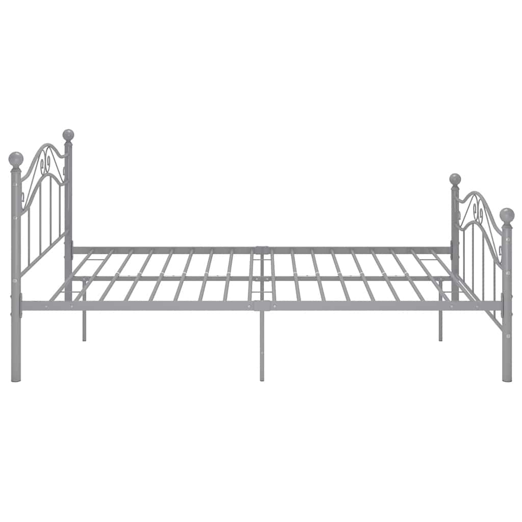 Estrutura de cama 120x200 cm metal cinzento