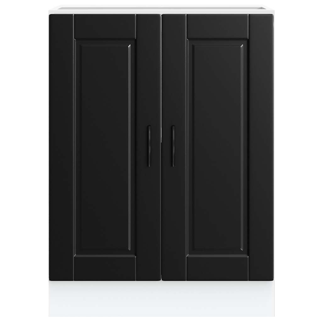 Armário base de cozinha porto derivados de madeira preto