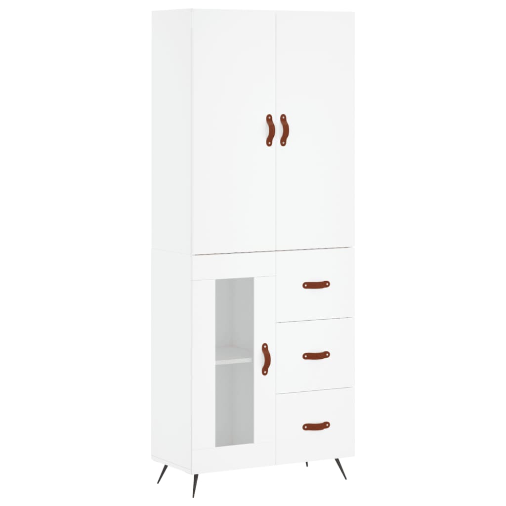 Armário alto 69,5x34x180 cm derivados de madeira branco