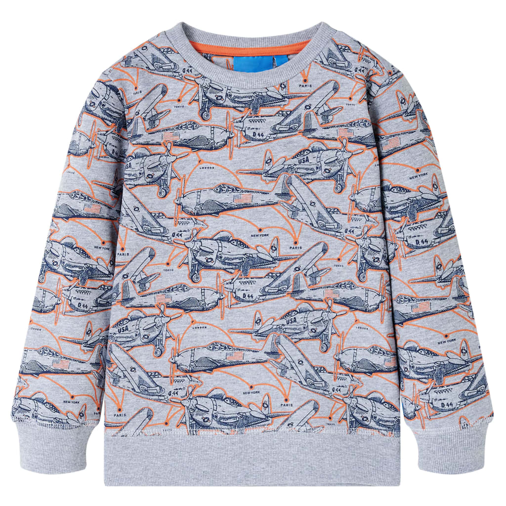 Sweatshirt para criança cinzento mesclado 140