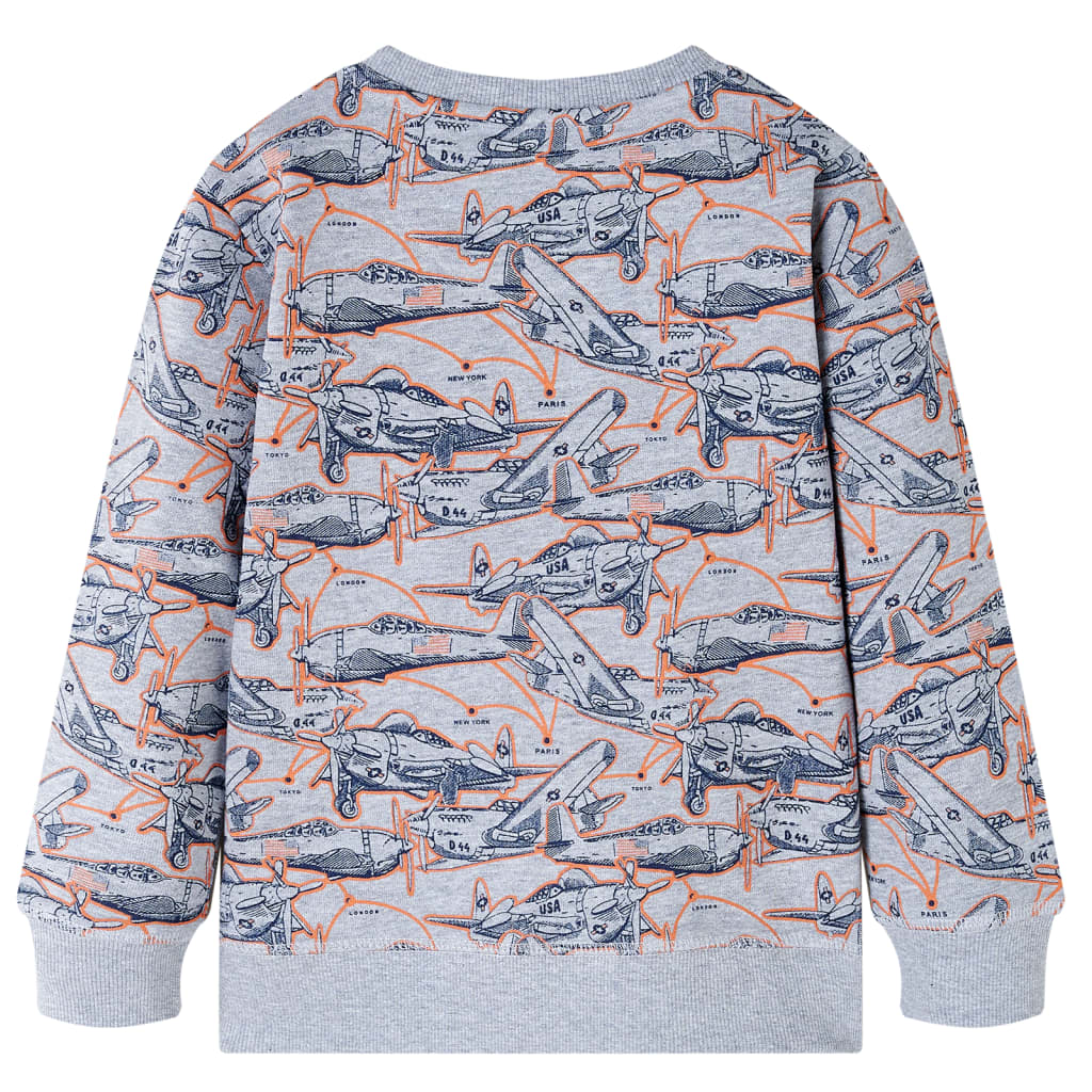 Sweatshirt para criança cinzento mesclado 140