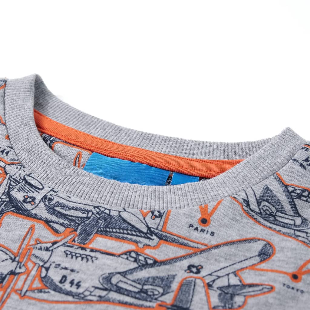 Sweatshirt para criança cinzento mesclado 140