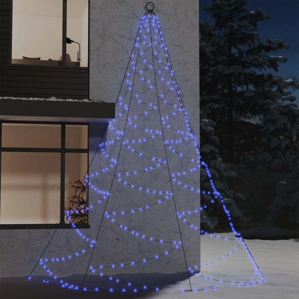 Árvore de natal parede 720 luzes LED 5 m int/ext azul