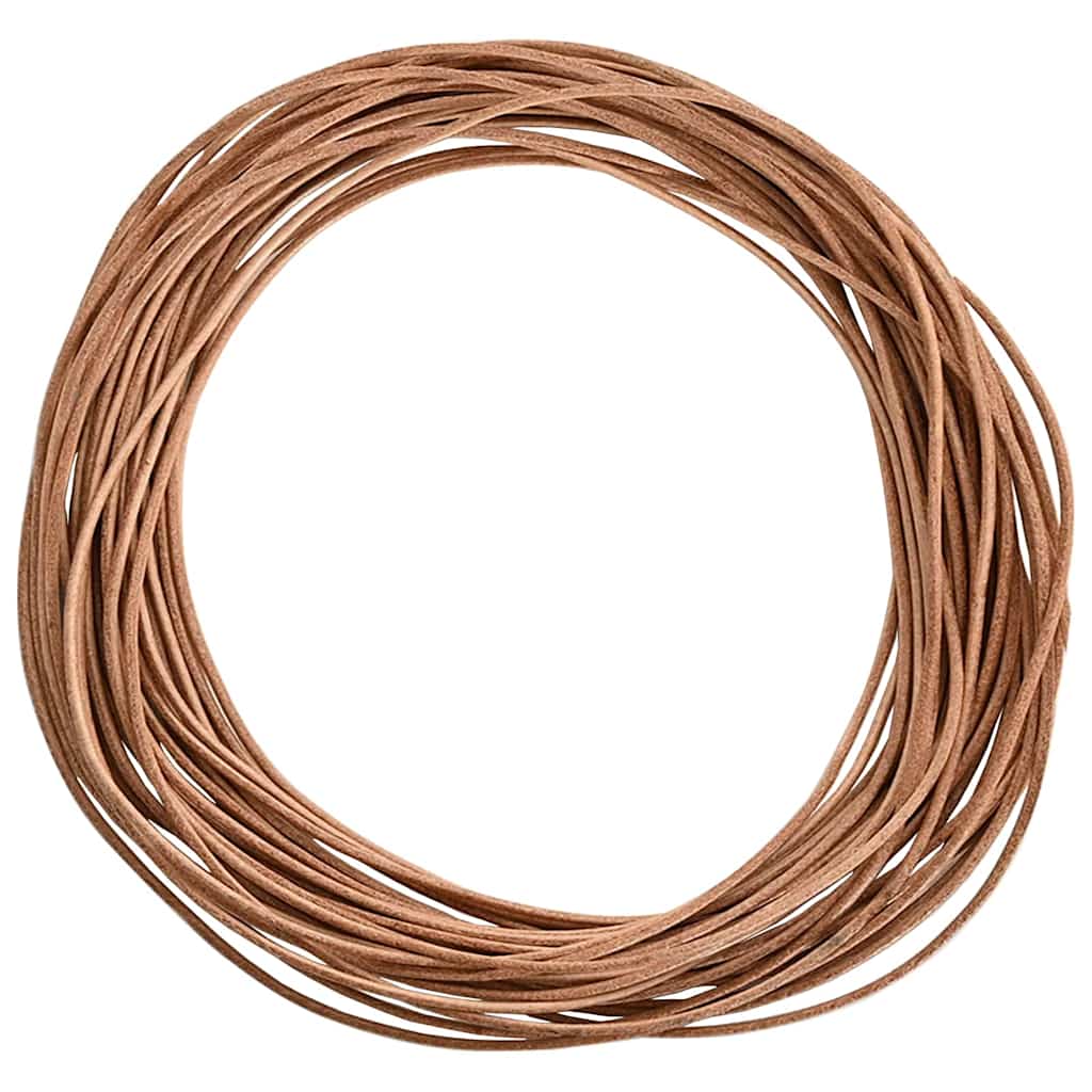 Corda de couro castanho ø1,5 mm x 5 m couro