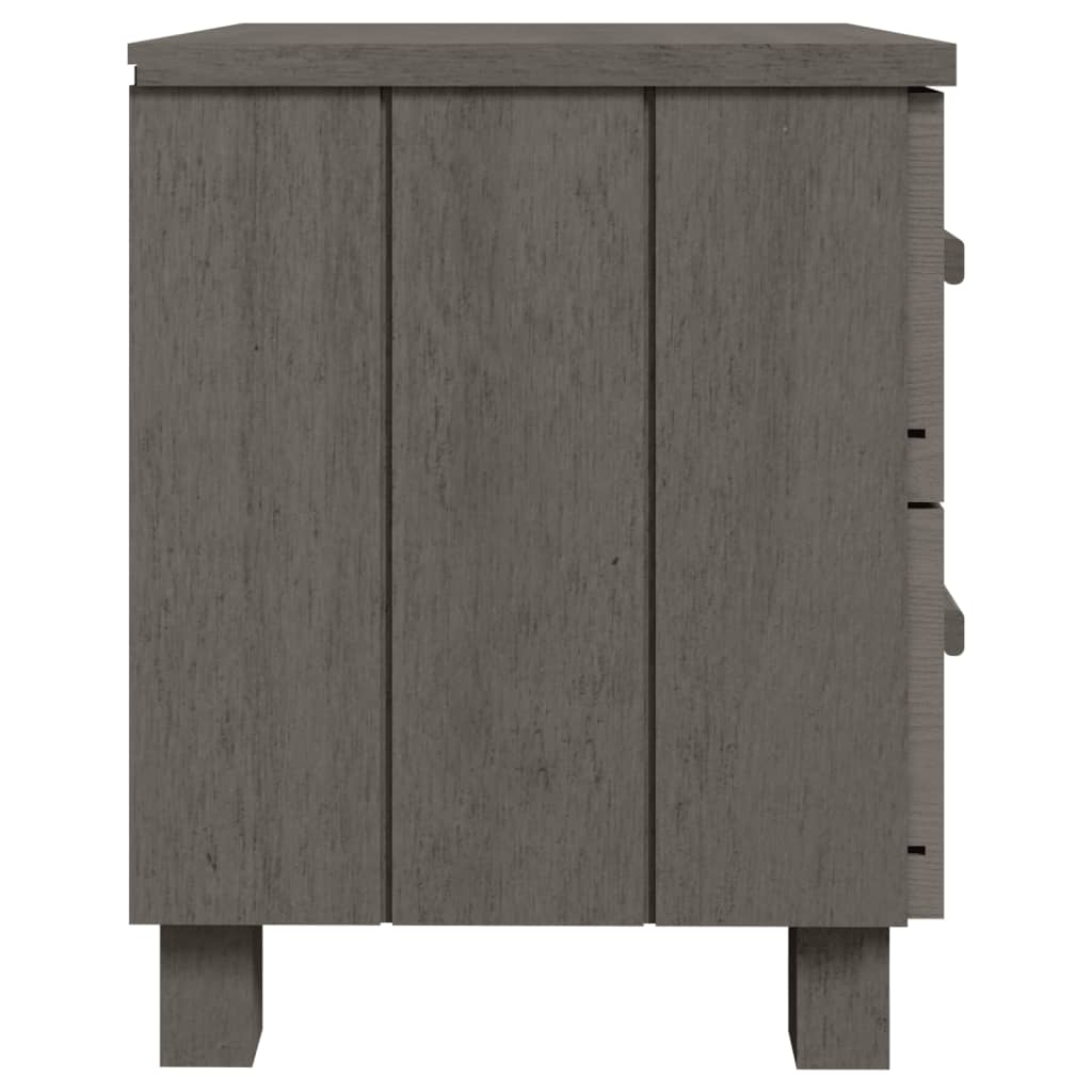Mesa de cabeceira hamar 40x35x44,5 cm pinho maciço cinza-claro