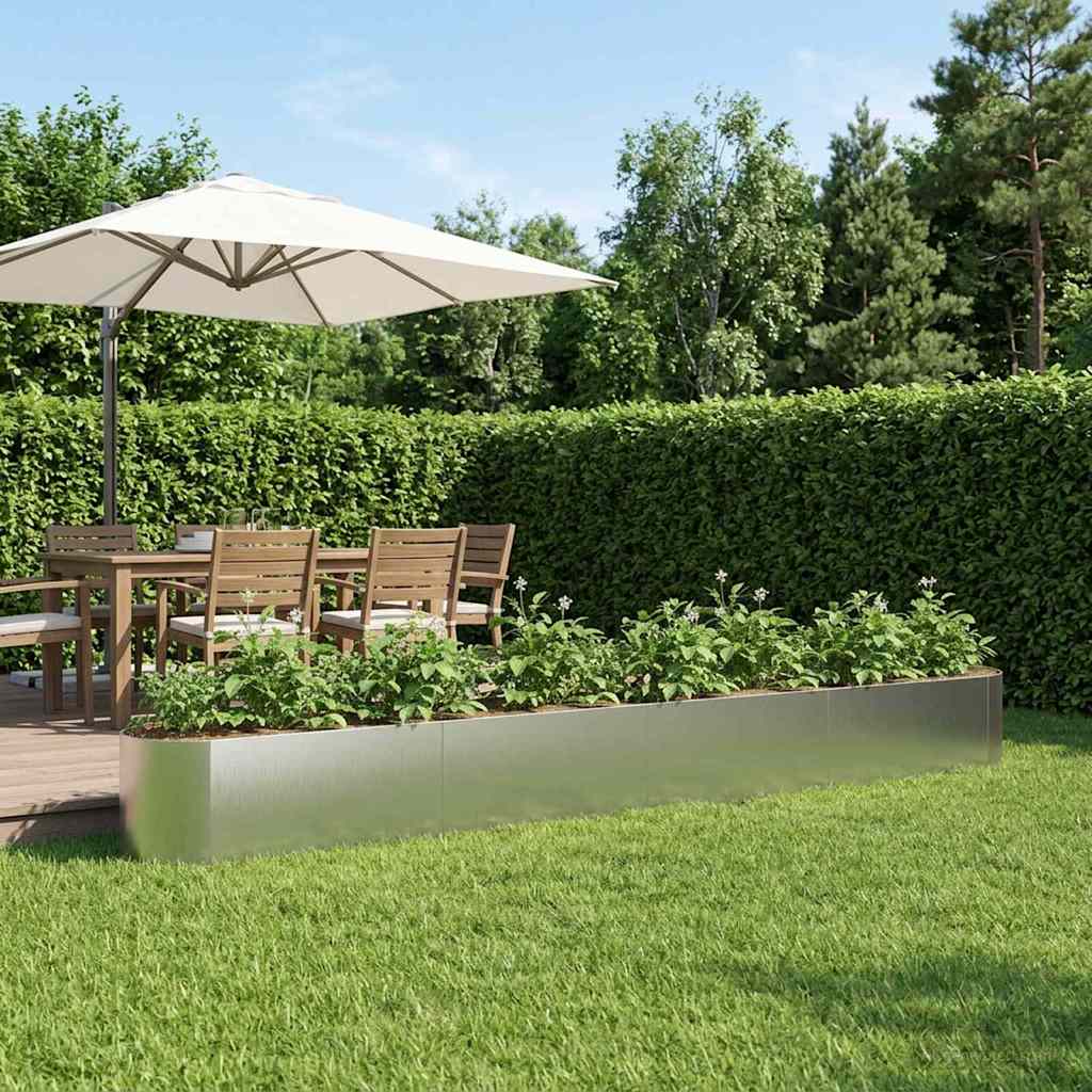 Cama de jardim elevada aço inoxidável 360 x 40 x 40 cm