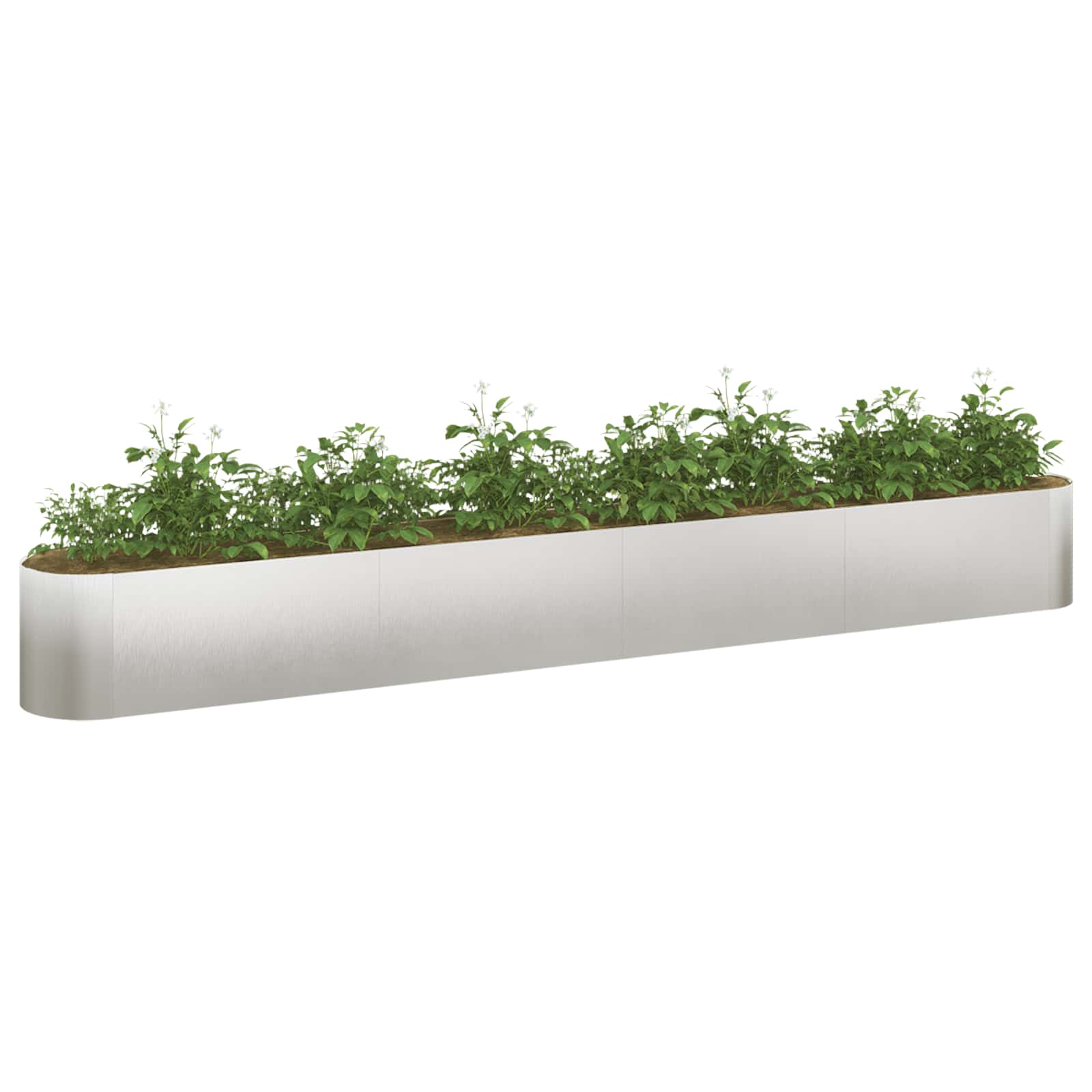 Cama de jardim elevada aço inoxidável 360 x 40 x 40 cm