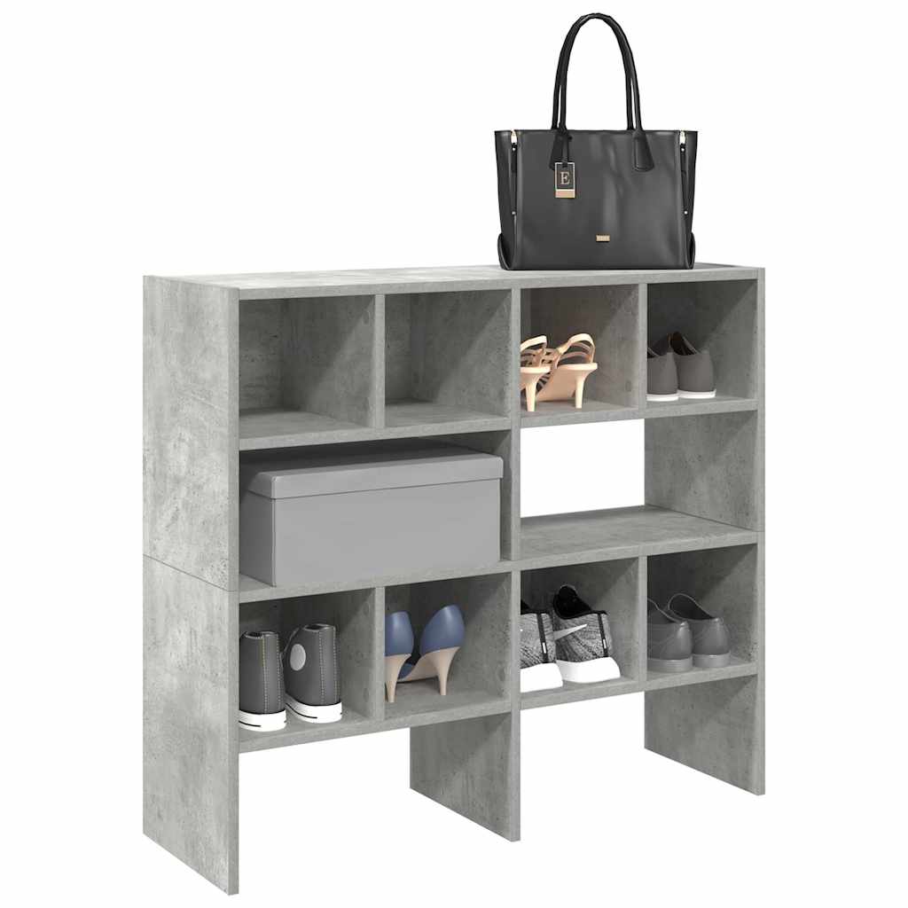 Sapateiras 2 pcs empilháveis 89,5x30x40 cm cinzento cimento
