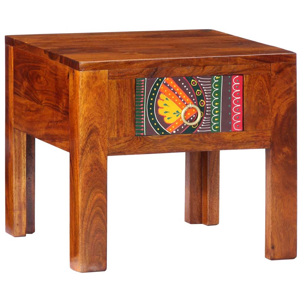 Mesa de cabeceira 40x40x36 cm madeira de acácia maciça