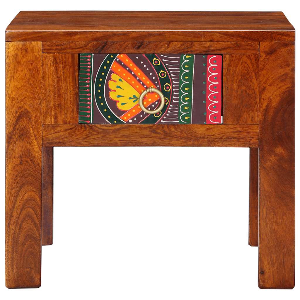 Mesa de cabeceira 40x40x36 cm madeira de acácia maciça