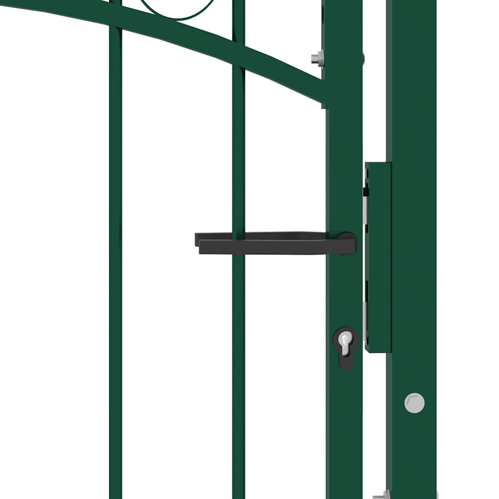 Portão de cerca emmen com pontas de aço 103x134,5 cm verde