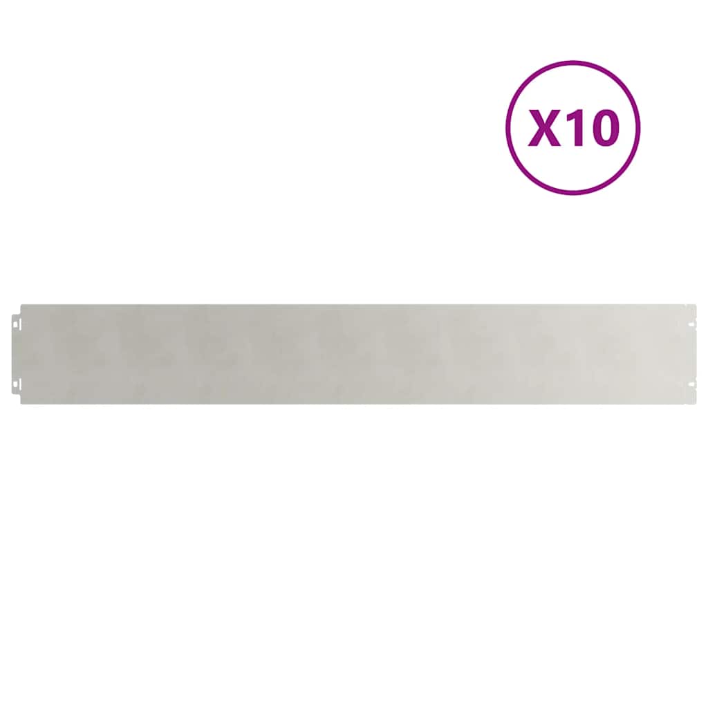 Orlas de relva 10 pcs 15x103 cm aço inoxidável