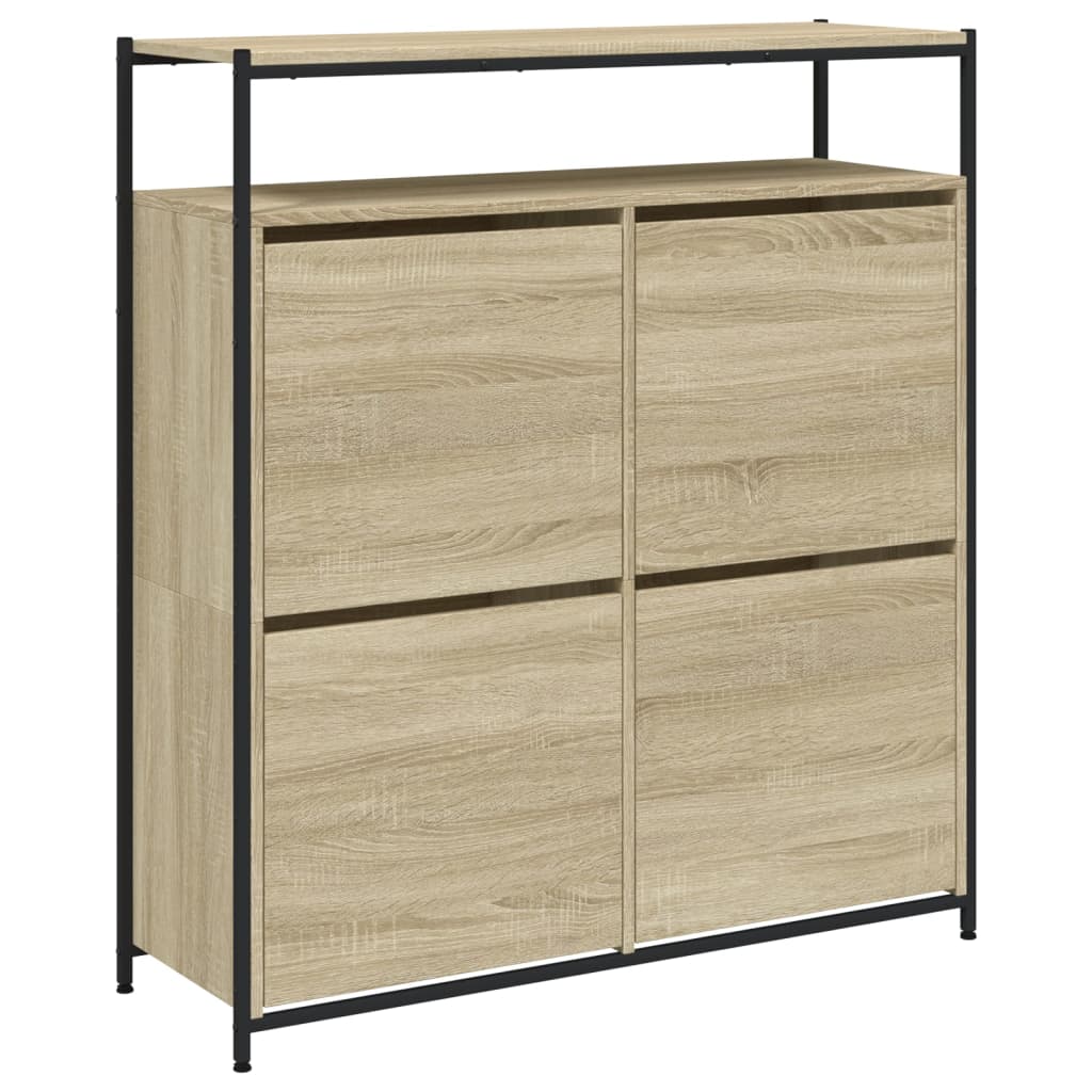 Sapateira c/ 4 gavetas articuladas 100x34x112cm carvalho sonoma