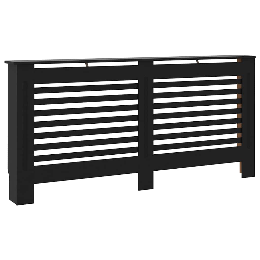 Cobertura de radiador 172x19x81,5 cm MDF preto