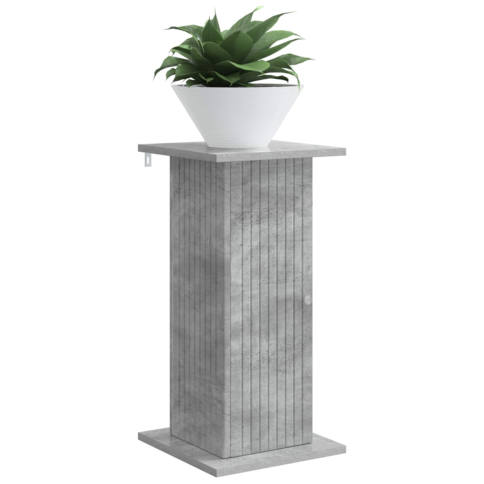 Suporte para plantas 2 unid. cinzento cimento