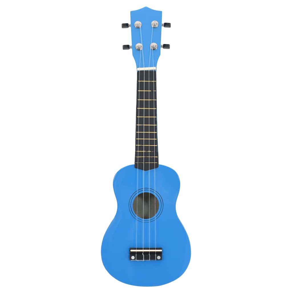 Conjunto ukulele soprano infantil com saco 21" azul-bebé