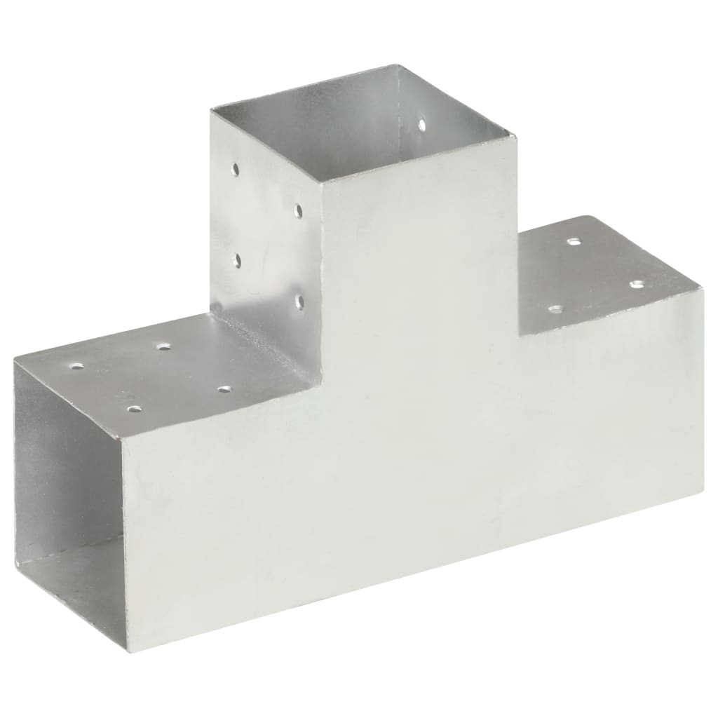 Base para poste em forma de t 101x101 mm metal galvanizado
