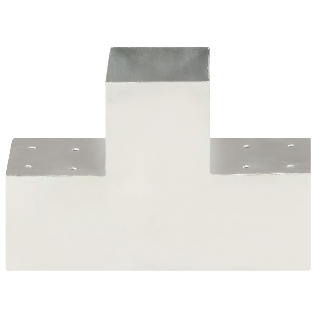 Base para poste em forma de t 101x101 mm metal galvanizado