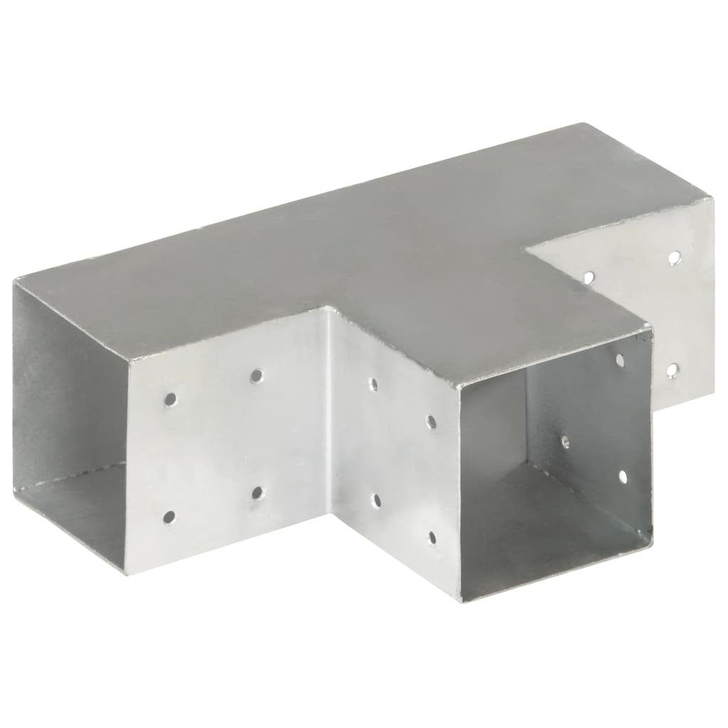 Base para poste em forma de t 101x101 mm metal galvanizado