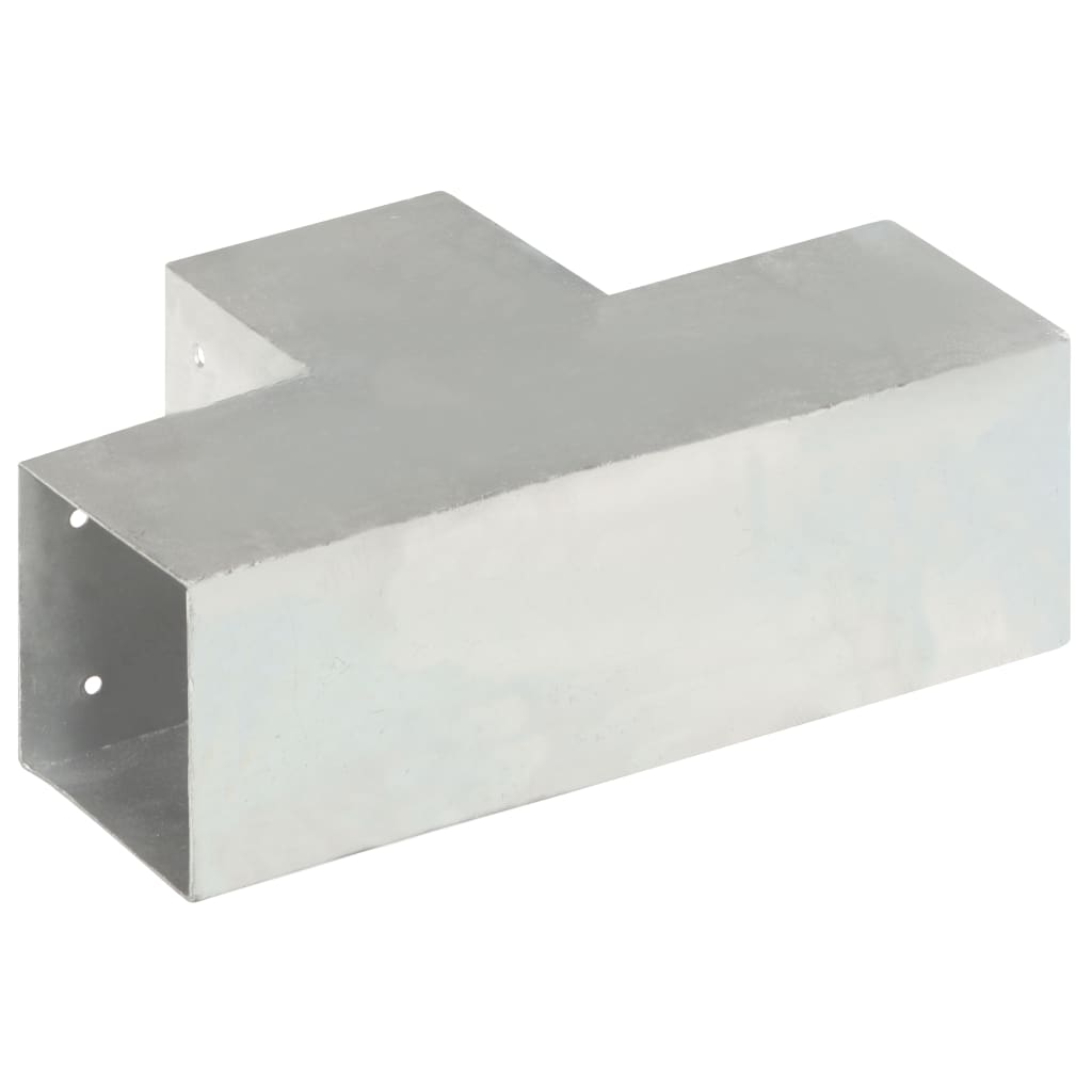 Base para poste em forma de t 101x101 mm metal galvanizado